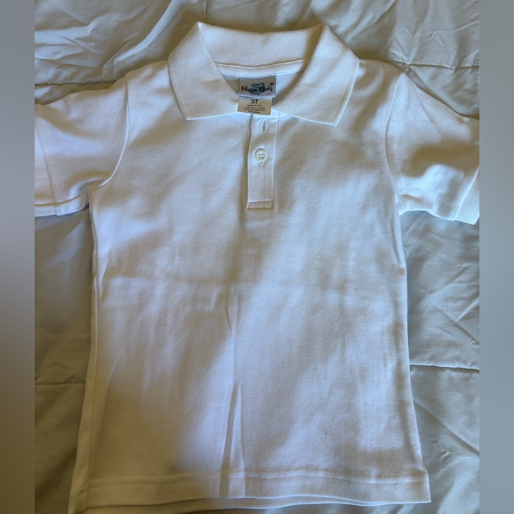 Children's White Polo Shirt